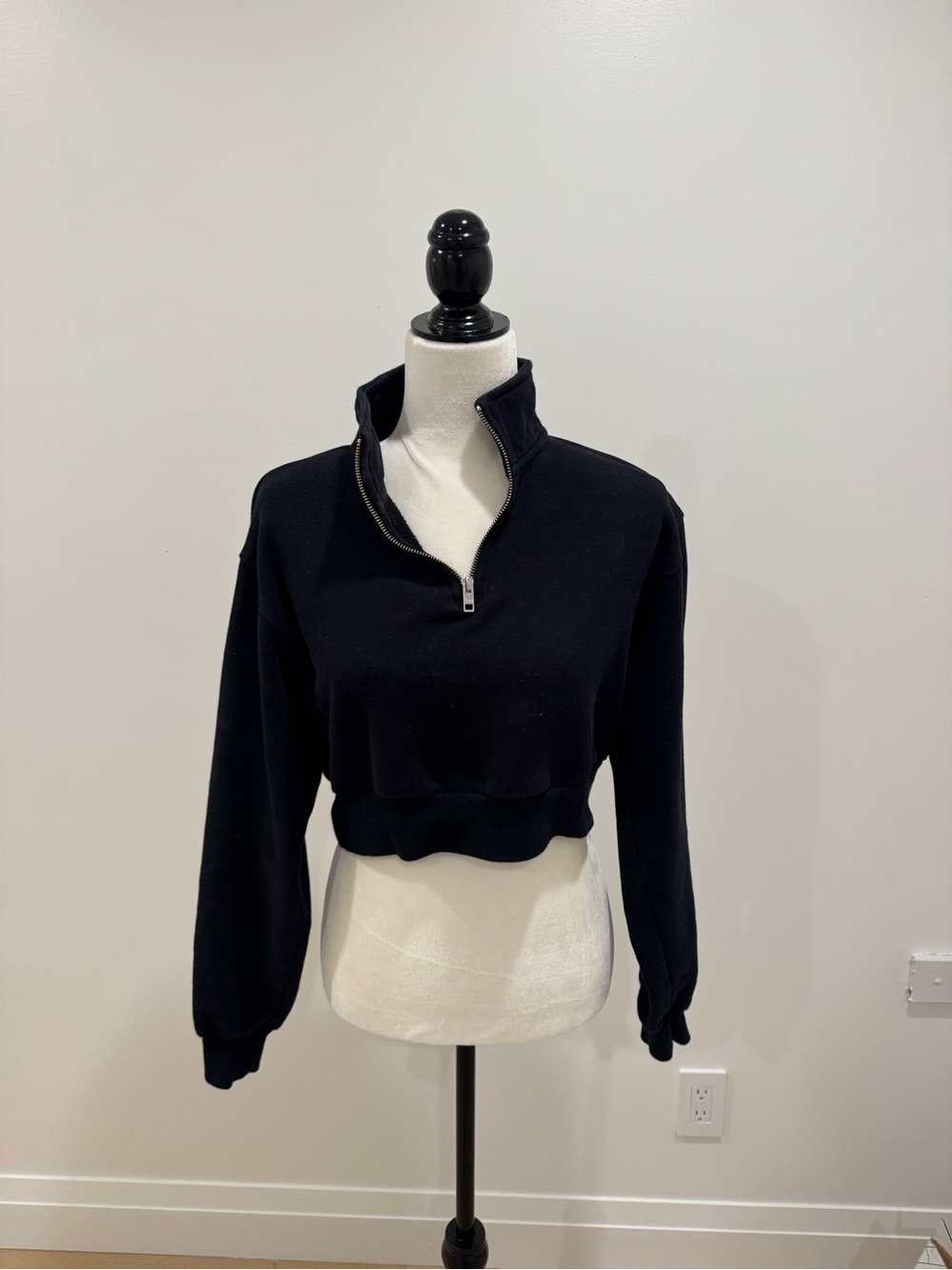 TNA Cozy Cropped Quarter-Zip Pullover